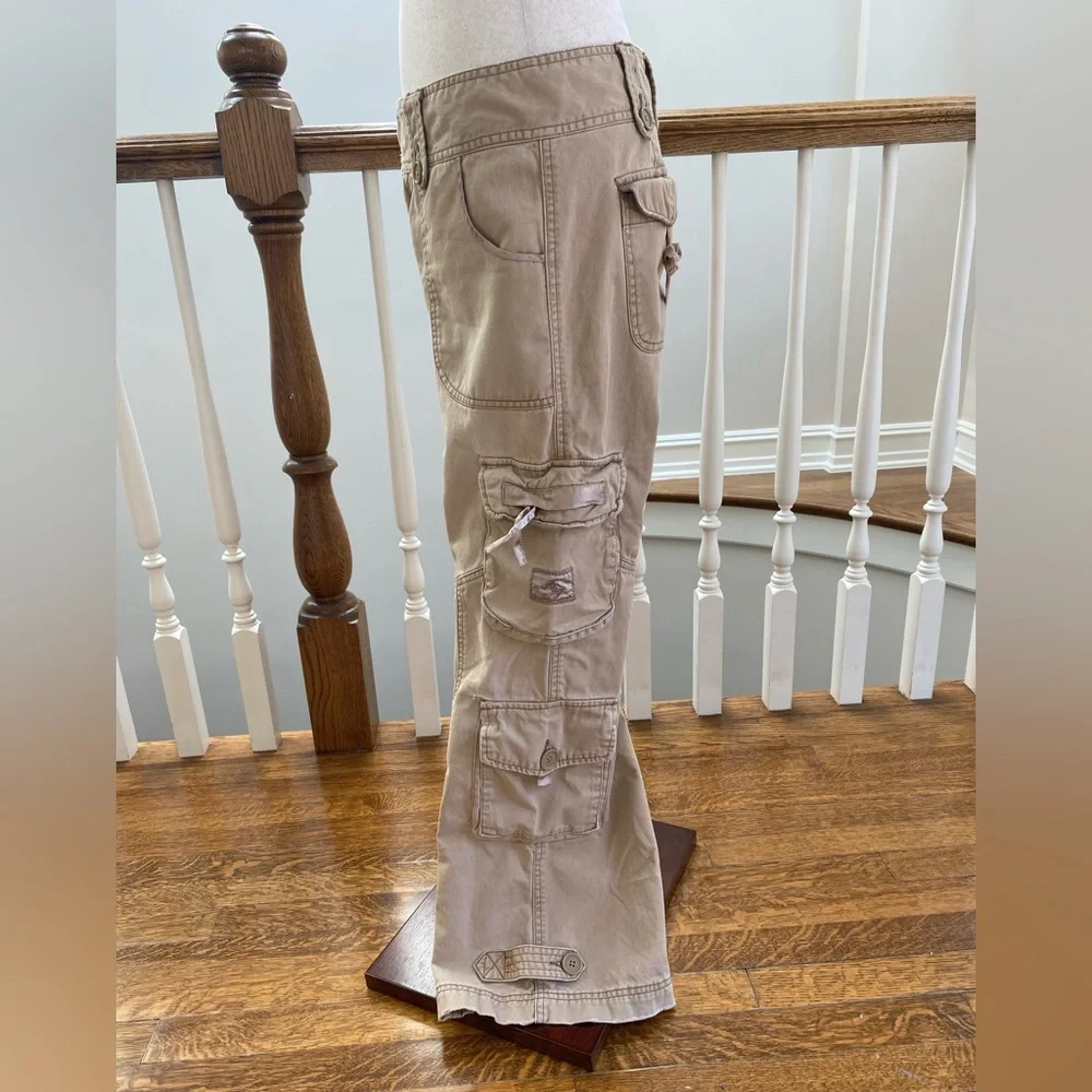 Abercrombie & Fitch Vintage 90’s low rise khaki Cargo Pants rare - Picture 2 of 8